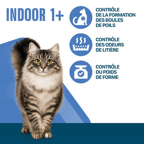 PERFECT FIT INDOOR 1+ Croquettes Riche en Poulet pour chat adulte intérieur stérilisé 1,4kg image 1