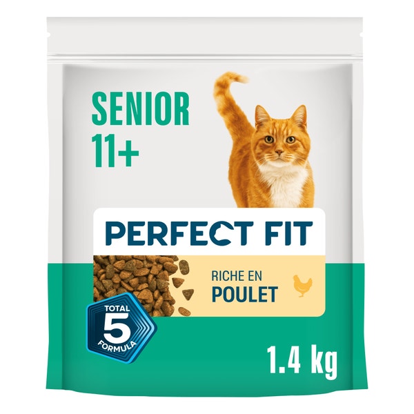 PERFECT FIT SENIOR 11+ Croquettes Riche en Poulet chat senior stérilisé 1,4kg & 2,8kg image 1