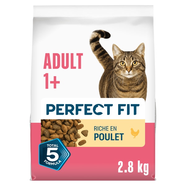 PERFECT FIT ADULT 1+ Croquettes Riche en Poulet chat adulte stérilisé 2,8kg image 1