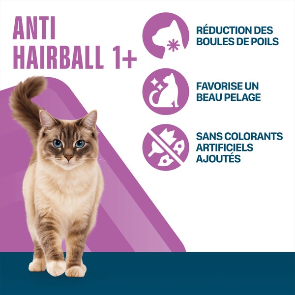 PERFECT FIT ANTI-HAIRBALL 1+ Croquettes Riche en Poulet chat adulte stérilisé 1,4kg image 2